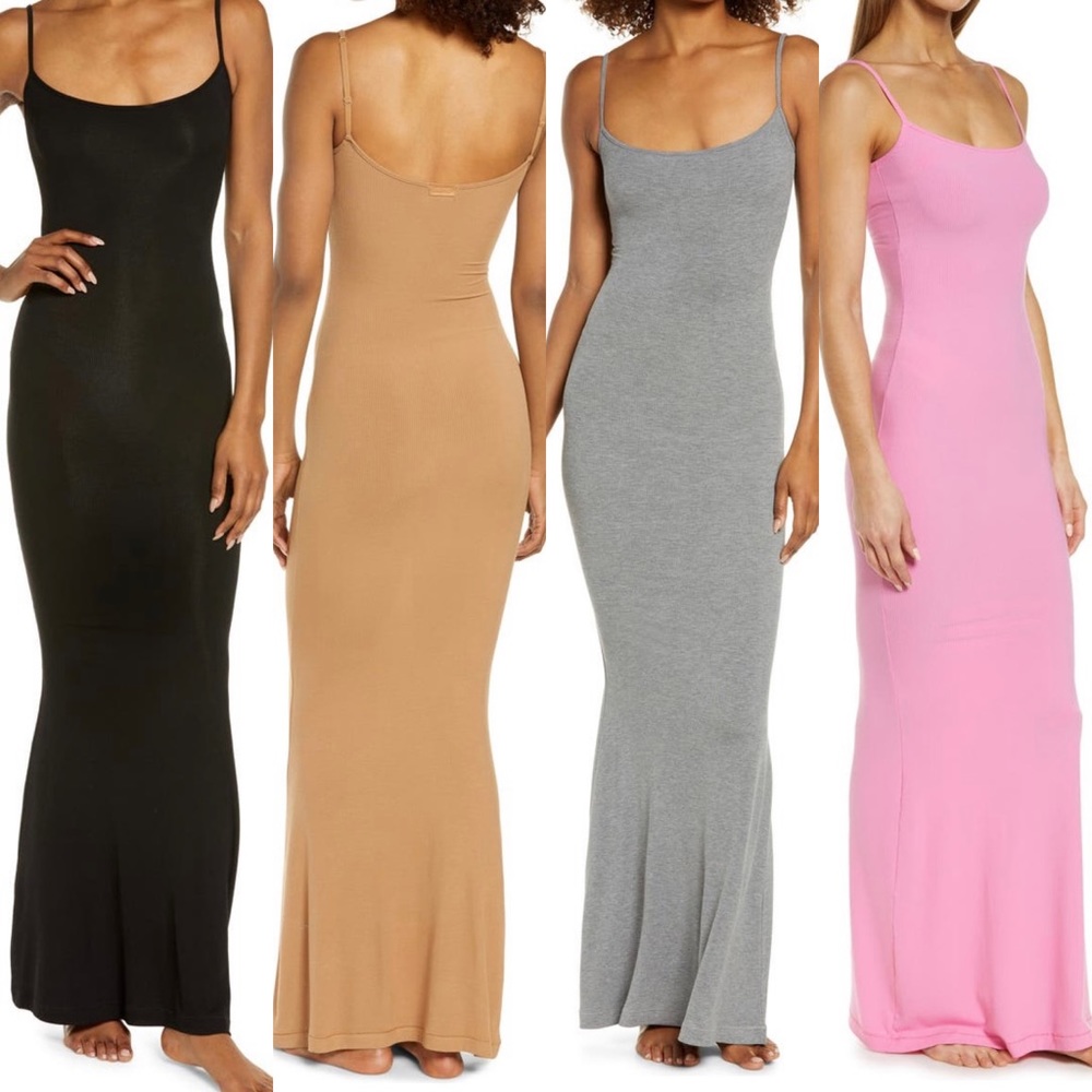 SKIMS Soft Lounge dress MULTIPLE COLORS Onyx, Bubblegum Pink, Gray, Sienna